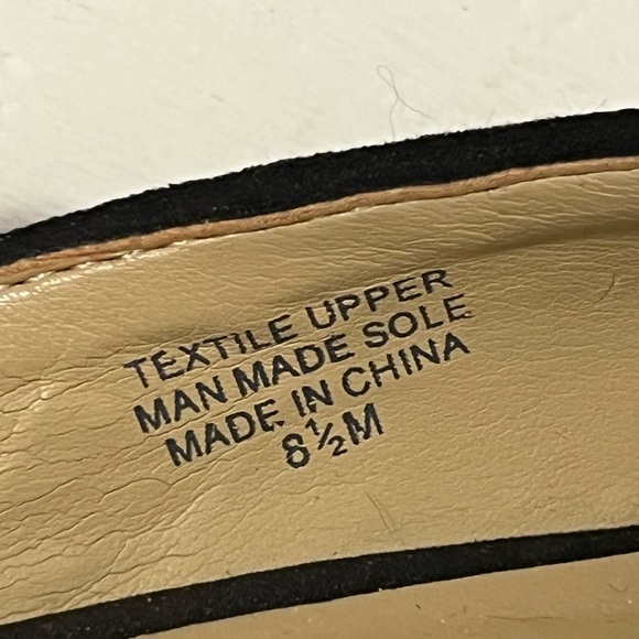 Ann Taylor EUC 8 & 1/2 - Black & White Tweed Print Leather Pumps - Picture 9 of 13